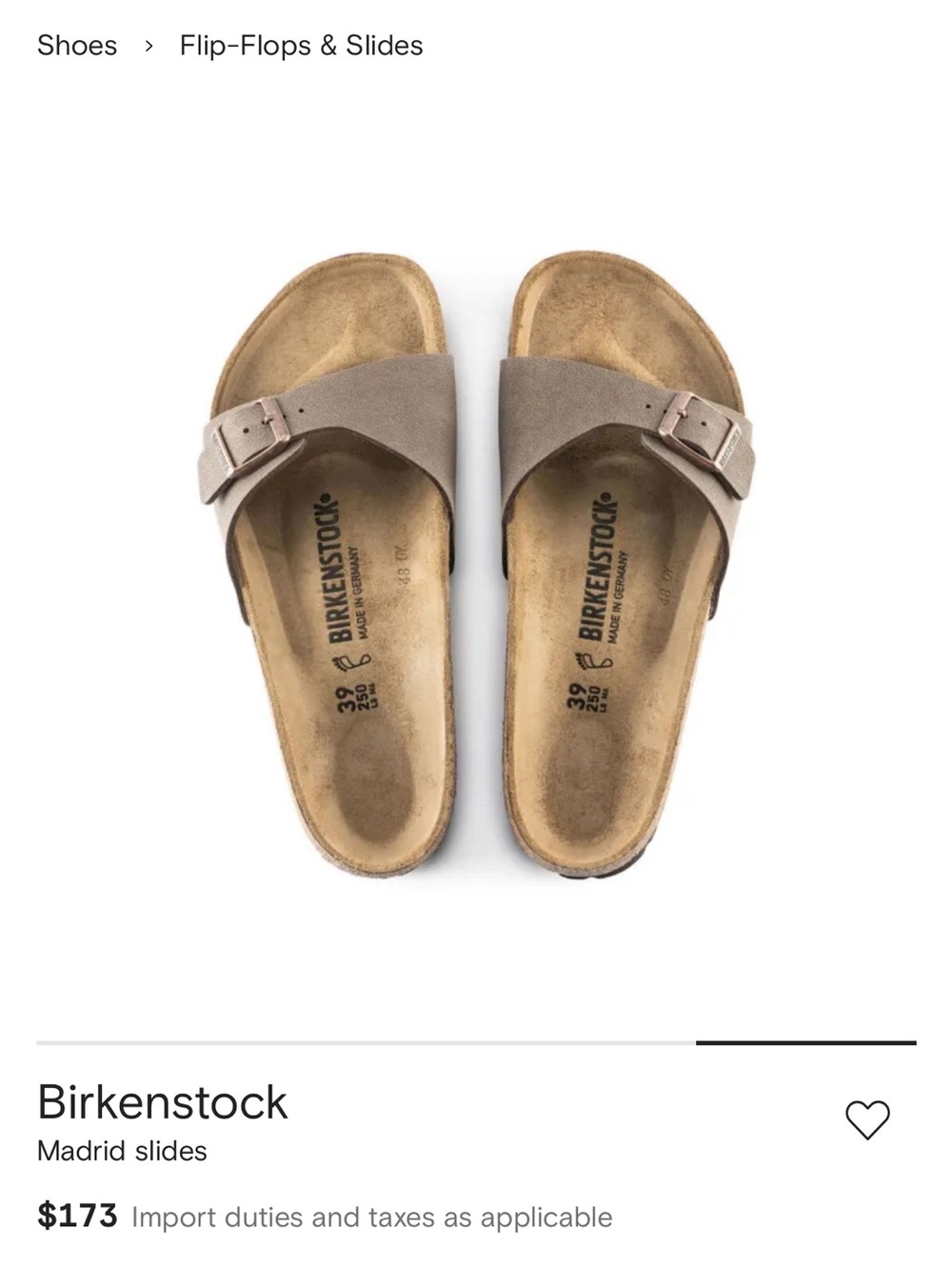 Birkenstock Madrid Slide Sandals